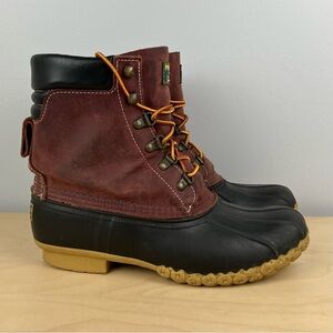 L.L. Bean Women’s Size 8.0 M Goretex Lined Duck Boots Red Leather Lace Up